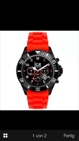 İce Watch Uhr Rot/schwarz Verpackung Papİere Box Bild