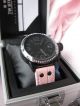 Tw Steel Canteen Uhr Swarovski Rosa Pink Xl Oversized Tw 911 Leder Schwarz Armbanduhren Bild 7