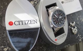 Citizen Promaster Eco - Drive Black Sky (nighthawk) Flieger Armband Uhr 20atm Top Bild