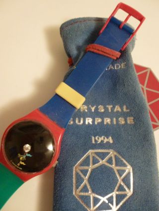 Rar Swatch Uhr Club Crystal Surprise Aus Dem Jahr 1994 Sammler Ovp Bild