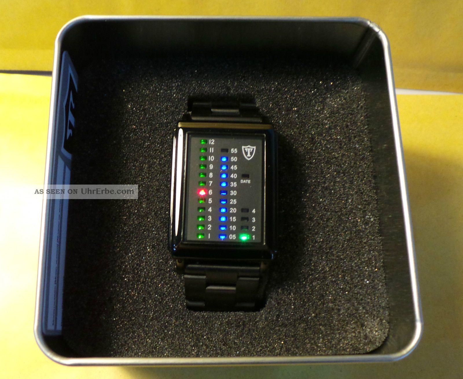 De Tomaso Trend Binär Led - Uhr Spacy - Timeline Edelstahlarmband Schwarz G - 30723 Armbanduhren Bild