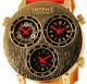 Intenz Three Timer Armbanduhr Leder Rot Herrenuhr Mit Drei Uhrwerken Armbanduhren Bild 1