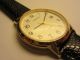 Junghans Quarz Armbanduhr,  Goldfarben,  Quartzuhr,  Ungetragen,  Ovp,  Am Lederband Armbanduhren Bild 2
