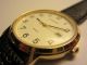 Junghans Quarz Armbanduhr,  Goldfarben,  Quartzuhr,  Ungetragen,  Ovp,  Am Lederband Armbanduhren Bild 4