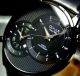 Klassische Omax 2 Zeitzonen Armbanduhr Leder Dual Time Herrenuhr Schwarz Armbanduhren Bild 2