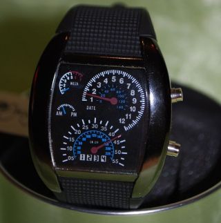 Herren Armbanduhr Matrix - Tacho Look - Bild