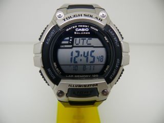 Casio W - S220 3271 Tough Solar Herren Armbanduhr Rundenspeicher Watch World Time Bild