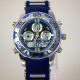 Herren Vive Armband Uhr Silikonband Silber Rot Watch Analog Digital Quarz Armbanduhren Bild 9
