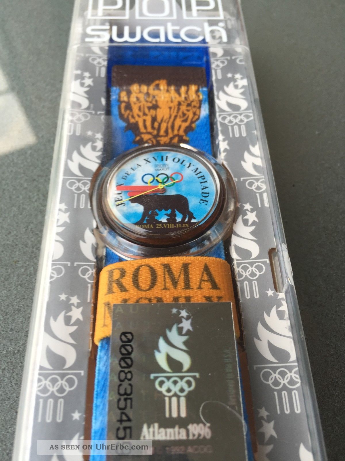Pop Swatch Pmz 101 Roma 1960 Special Olympia 1996 Atlanta Armbanduhren Bild