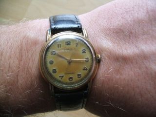 Antike Armbanduhr Sammlung Alte Vergoldete Herma 17 Rubis Handaufzug Herrenuhr Bild