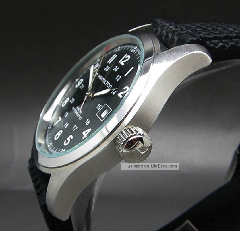 Hamilton Khaki Field Militär Schwarz Automatik 42mm ...