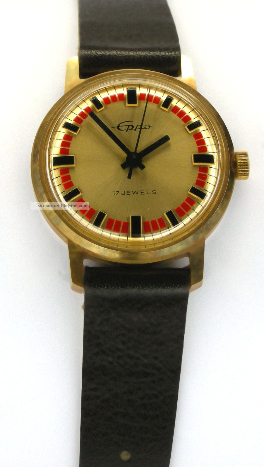 Eppo Herrenuhr Klein Rarität Selten Ungetragen 60er Vintage Weihnachten Armbanduhren Bild