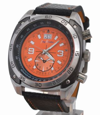 Jay Baxter Uhr Originalverpackung Aus Lagerverkauf Herrenuhr Watch Orange Bild