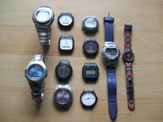 Defekte Uhren Konvolut 12 Stück Verschiedene Alte Casio Uhr Sammlung An Bastler Bild