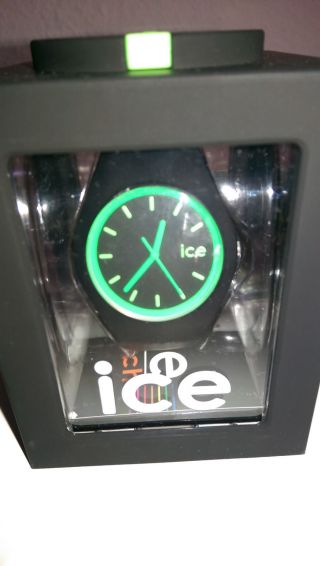 Ice - Watch Armbanduhr Schwarz/grün Ice.  Cy.  Gn.  U.  S.  13 Bild