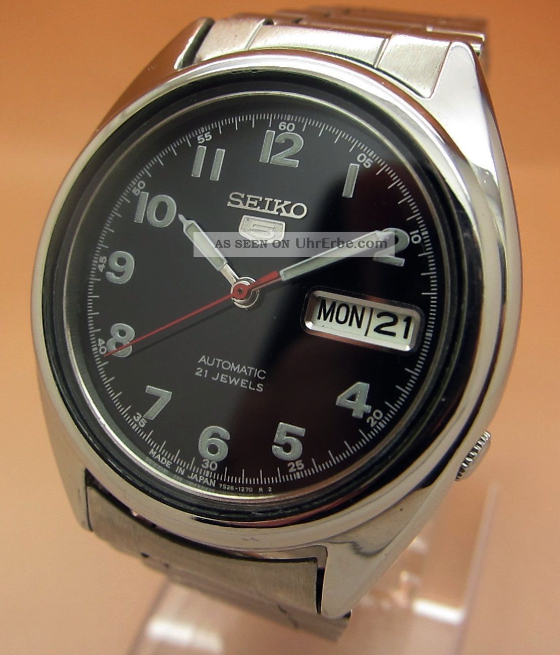 Seiko 5 Durchsichtig Automatik Uhr 7s26 - 0560 21 Jewels Datum & Tag Armbanduhren Bild