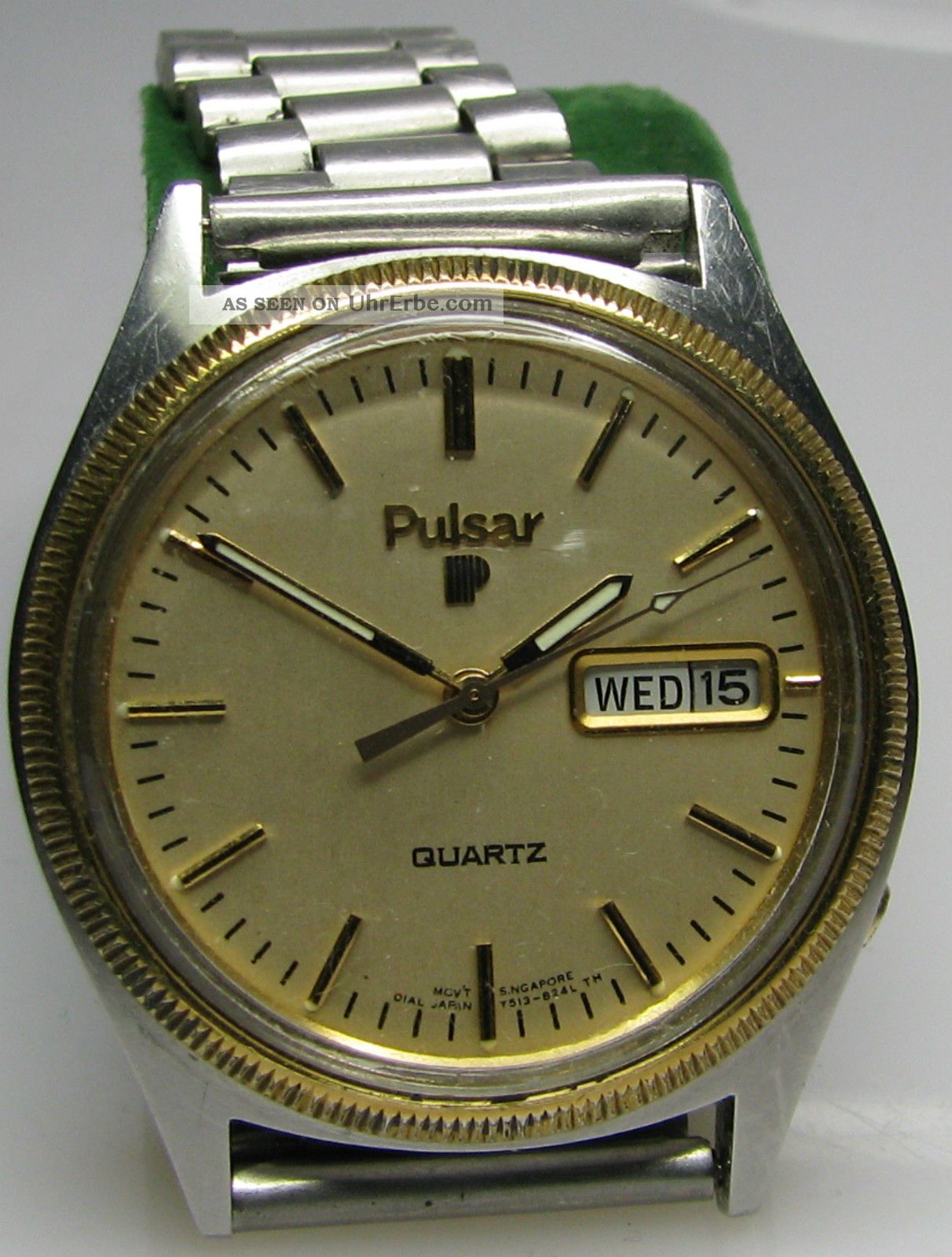 Pulsar Quartz Herren - Armbanduhr Mit Edelstahlghäuse Und Doppeldatum Armbanduhren Bild