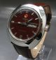 Dunkel Roter Rado Companion 25 Jewels Mit Tag/datumanzeige Mechanische Uhr Armbanduhren Bild 2
