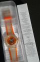 Swatch Orange Instantaneous Fresh Sujk102 Poppige Armbanduhr Gummi Rar Ovp Armbanduhren Bild 9