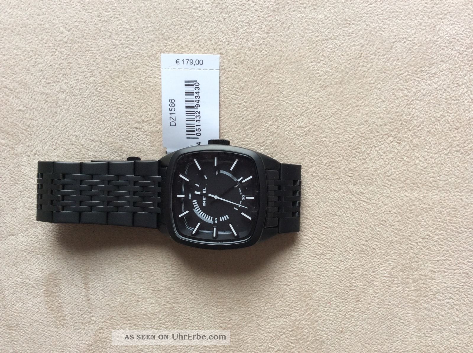 Diesel Herren Uhr - In Schwarz Edelstahl Mit Verpackung Dz1586 -