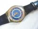 Gn135 Swatch Cathedral 1994 Mit Blauem Lederarmband Voll Funktionsfähig Armbanduhren Bild 1