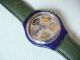 San102 Swatch Automatic Bäru 1994 Lederarmband Volle Funktion Armbanduhren Bild 1