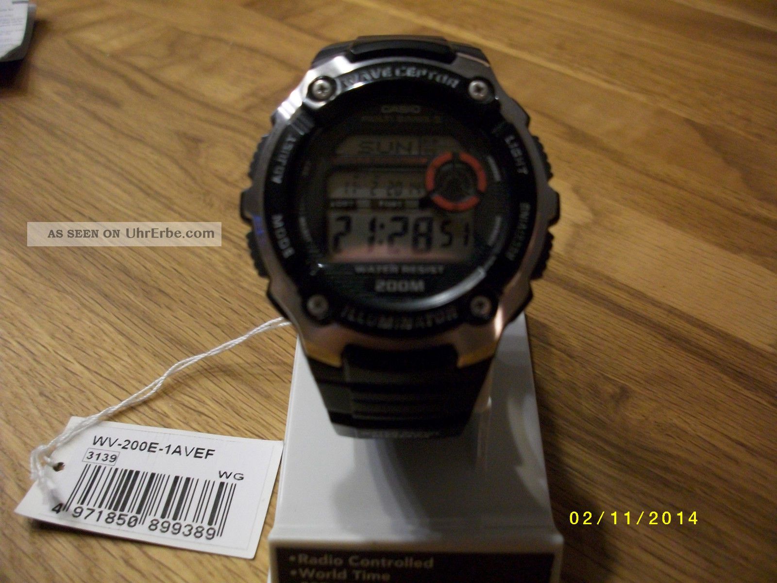 Casio Funk Uhr Wave Ceptor Wv - 200e Modell 3139 Armbanduhren Bild