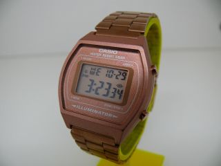 Casio B - 640w 3294 Kupfer Farbe Armbanduhr Watch Display Flasher Uhr Bild
