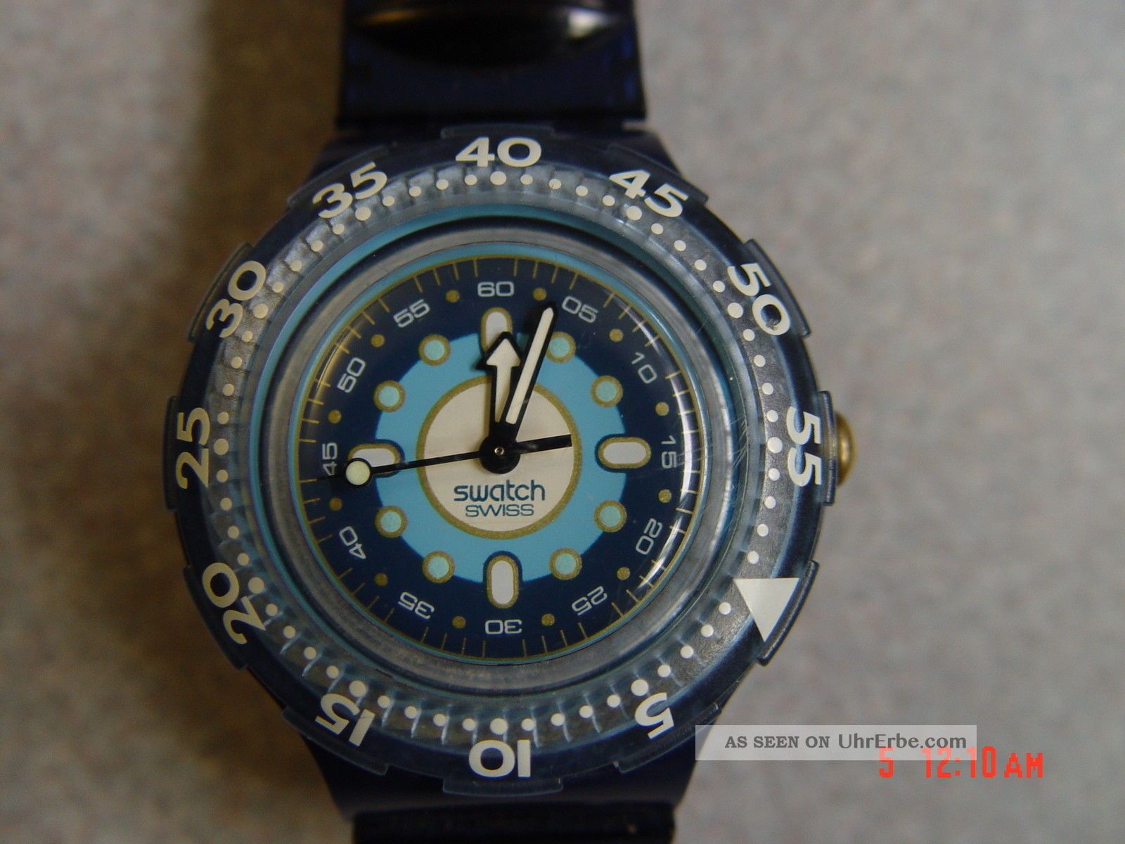 Sehr Seltene Swatch Scuba Abyss Sdn 116/7 Spring/summer 1995 Sammlung Top Läuft Armbanduhren Bild