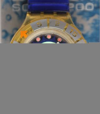 Swatch Chrono Flexband Blau Scuba 200 - Stark Vessel - Sdg116 Mit Ovp Bild