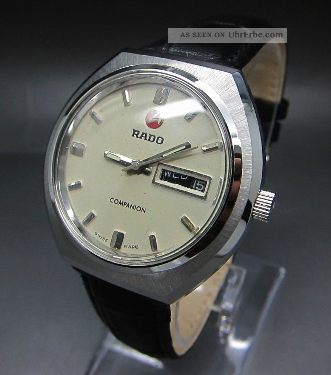 Weiß Rado Companion 25 Jewels Mit Tag/datumanzeige Mechanische Uhr