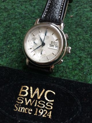 Bwc Swiss Valjoux 7750 Uhr Automatik Chronograph Sapphire Boden Day Date Watch Bild
