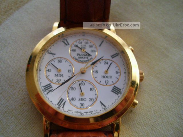 Pulsar Herrenarmbanduhr,  Chrono Vergoldet Armbanduhren Bild