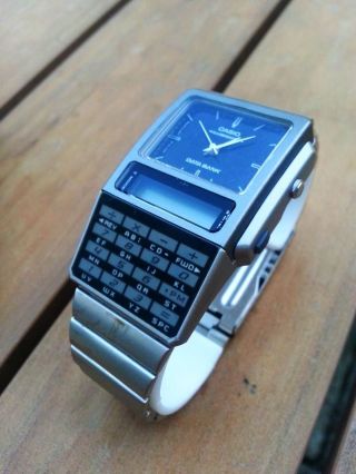 Casio Abc - 30 Data - Bank Armbanduhr Retro Vintage Taschenrechner Wie Analog Bild