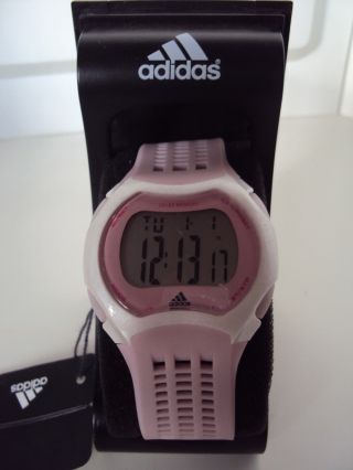 Adidas Lcd Sport Armbanduhr Rosa Chronograph Timer Alarm Bild