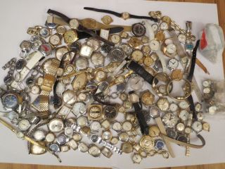 Riesiges Konvolut Armbanduhren Mit Handaufzug Ca.  140 Stück Für Bastler Sammler Bild