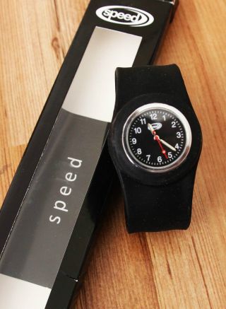 Uhr,  Armbanduhr,  Speed,  3 Atm,  Stainless Steel,  Schwarz,  Universables Armband Bild
