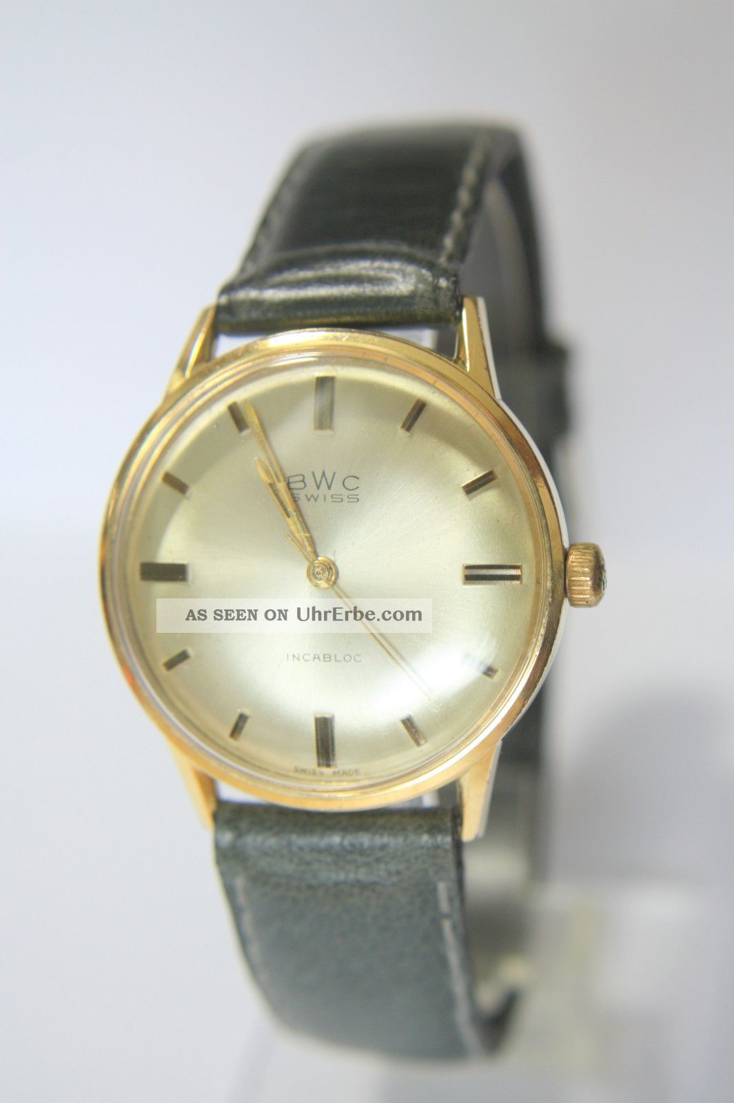 Seltenere Bwc Swiss Herrenuhr Kal.  Eta 2391 50/60er Jahre Armbanduhren Bild