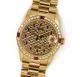 Rolex Datejust Gelbgold Medium Pave Zifferblt DiamantlÜnette Mit Rubinen Armbanduhren Bild 1