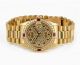 Rolex Datejust Gelbgold Medium Pave Zifferblt DiamantlÜnette Mit Rubinen Armbanduhren Bild 8