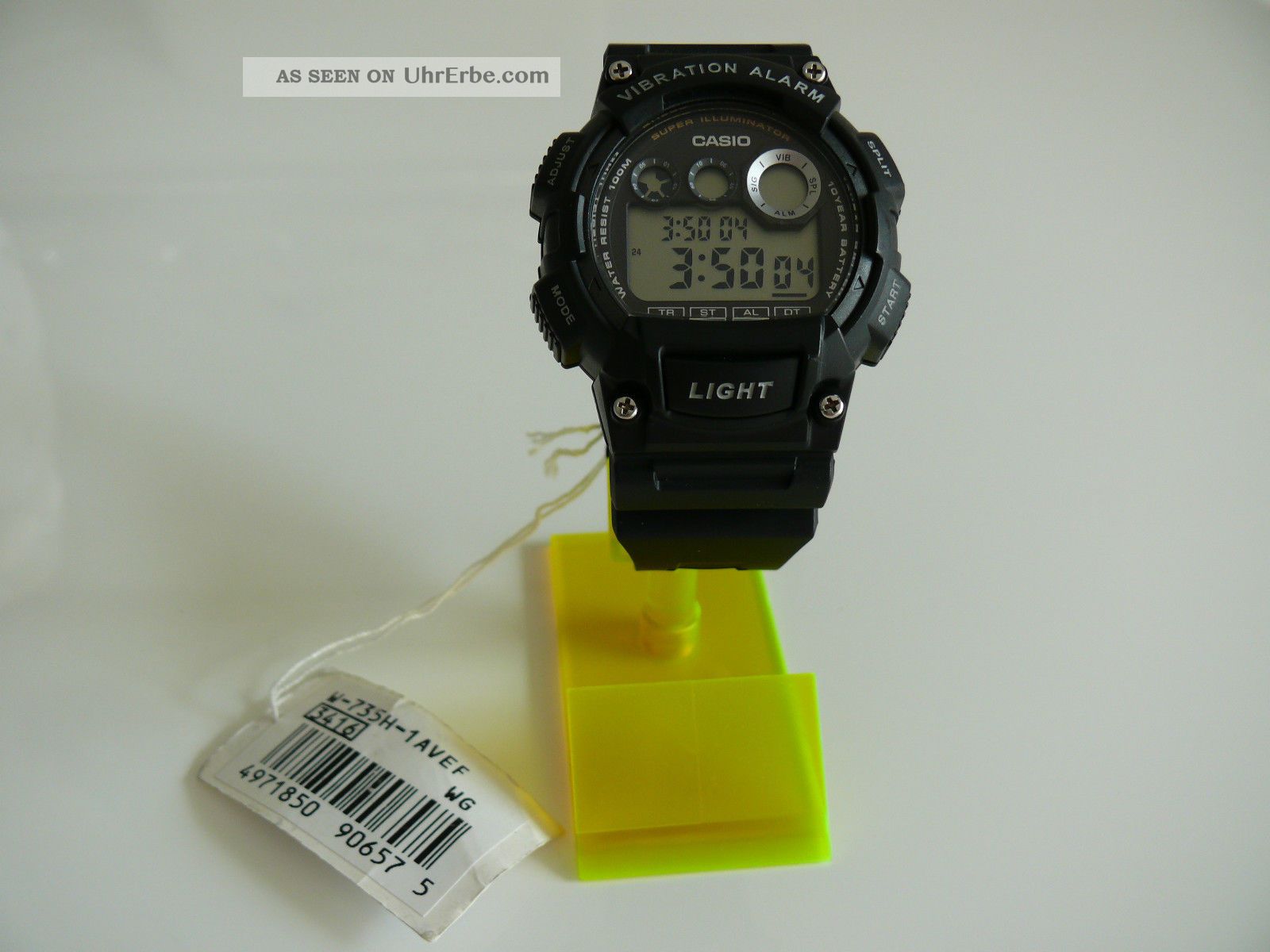 Casio W - 735h 3416 Vibration Wecker Herren Armbanduhr Hörgeschädigte Uhr