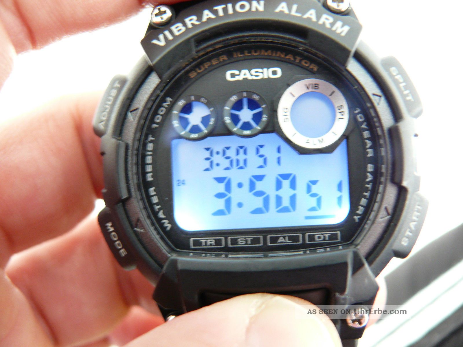 Casio W - 735h 3416 Vibration Wecker Herren Armbanduhr Hörgeschädigte Uhr