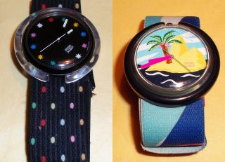 2 Pop Swatch Uhren Mit Stretchbändern Serie 5724 Bild