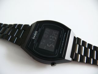 Casio B - 640w 3294 Schwarz Led Herren Armbanduhr Watch Display Flasher Bild