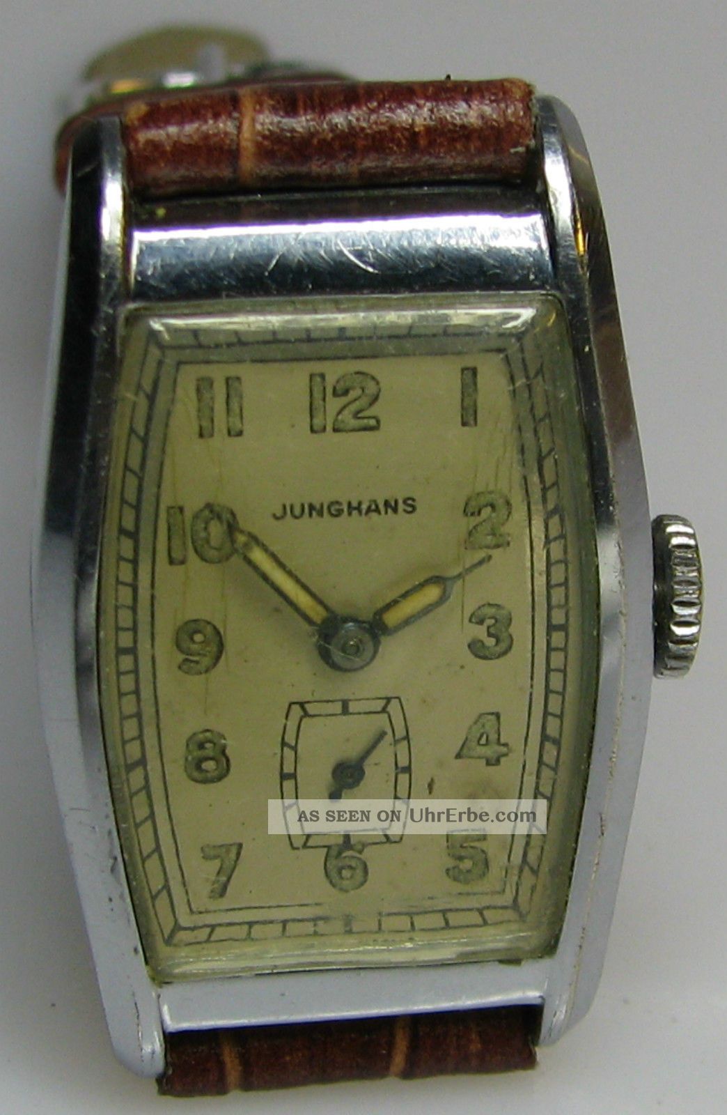 Junghans Alte Mechanische Armbanduhr Mit Tonneauförmigem Werk