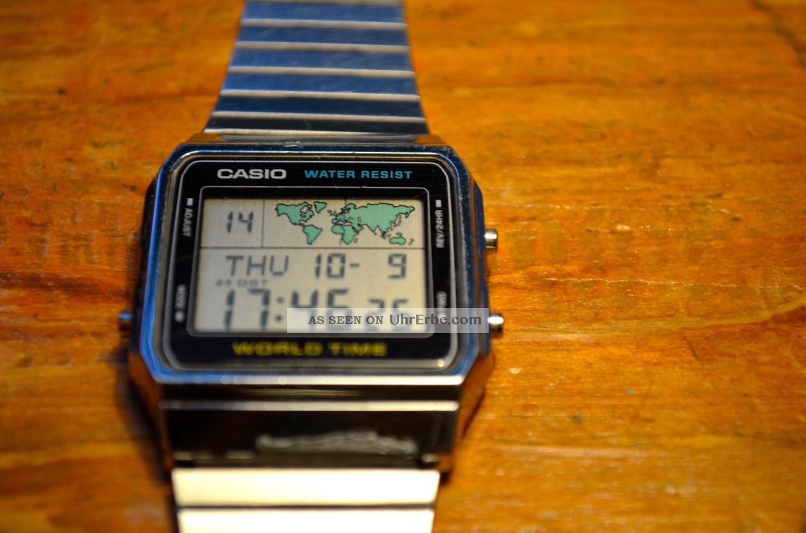 casio vintage world time watch