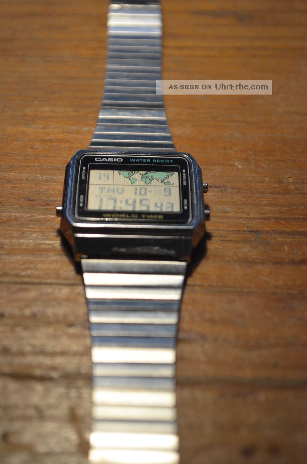 Casio World Time Uhr Vintage Retro Lcd 80er Jahre