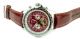 Jaragar Herrenuhr Model Mechanisch Leder Armband Uhr Selten Bordeaux Armbanduhren Bild 2