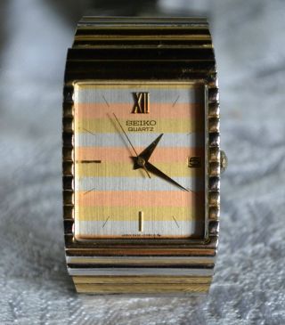Vintage Dry Color Seiko 2a32 0080 Gold Plated,  Herren Armbanduhr Japan 90´s Bild