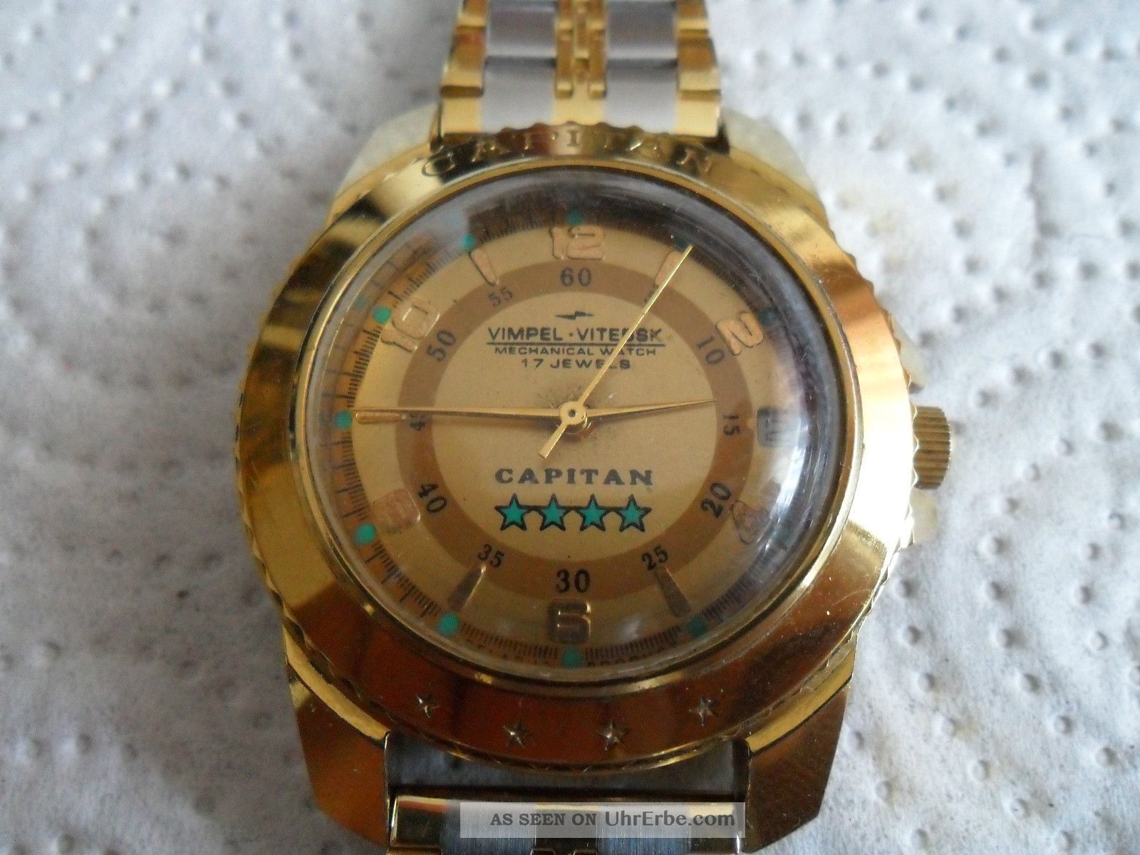 Luxus Hochwertige Poljot Capitan Vimpel - Vitebsk 17jewels Vergoldet Armbanduhren Bild